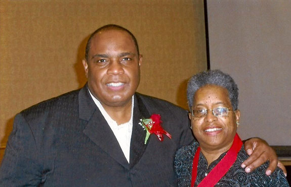 International recording artist Alvin Slaughter and Bishop Dr. Valli Y. Walton at the 10th Annual AWMF Missions Banquet November 19, 2010.
