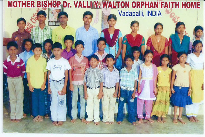 Mother Bishop Dr. Valli Y. Walton Orphan Faith Home — Vadapalli, India.